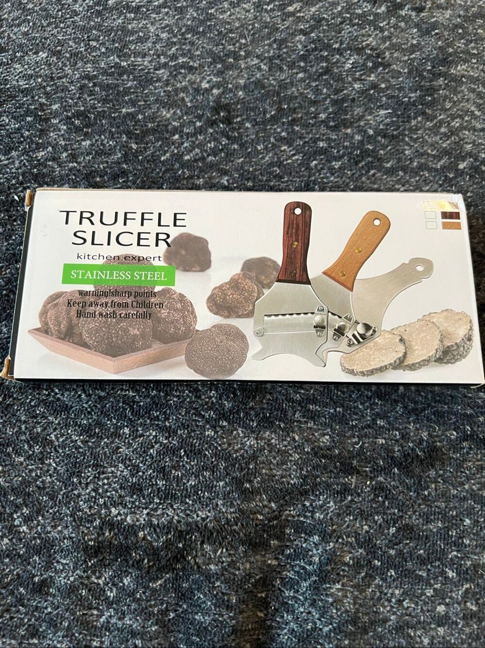 Stainless Steel Truffle Slicer with Wooden Handle